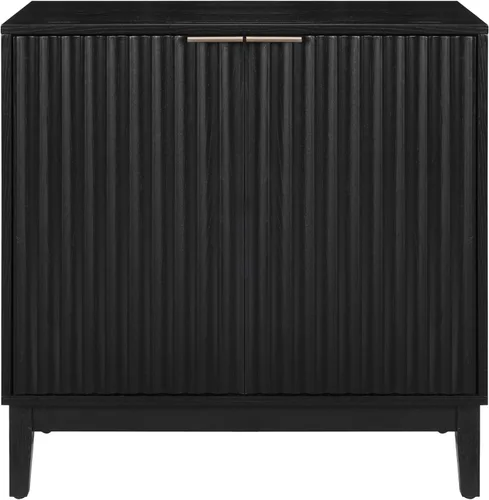 Miniatura 5 de Armario estriado con almacenamiento, aparador de 2 puertas, armario moderno con estante ajustable para cocina o sala de estar