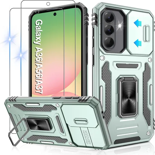Miniatura 19 de Gritup para Samsung Galaxy S22 Funda con protectores de pantalla HD de 2 paquetes y cubierta deslizante para la cámara, protección contra caídas
