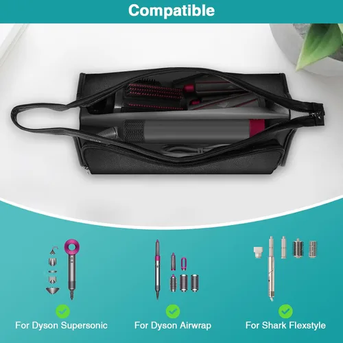 Miniatura 3 de SITHON Estuche de transporte de viaje para Dyson Airwrap Styler/Shark Speedstyle Flexstyle, bolsa organizadora de almacenamiento resistente al agua