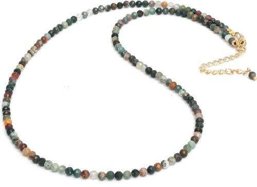 Miniatura 68 de Gempires - Collar de cuentas de piedras naturales hechas a mano, joyería de cristal hipoalergénica de 20 pulgadas, chapado en oro, joyería de moda