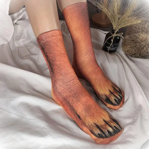 Miniatura 6 de White Elephant Gifts for Adults Funny Animal Paw Socks Gag Gifts Christmas Stocking Stuffers for Men Women Him Teens