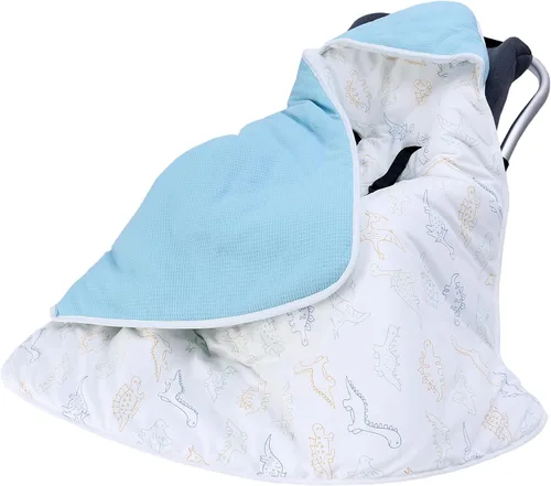 Miracle Baby Manta Envolvente para Asiento de Coche para Bebés, Manta de Gofre para Asiento de Coche para Bebés Recién Nacidos, Doble Capa Adecuada