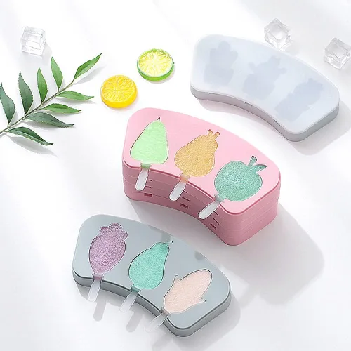 Miniatura 4 de Juego de 7 moldes de silicona para paletas que incluye 7 moldes de silicona, 7 tapas y 7 varillas reutilizables, crea 21 heladas/paletas para niños