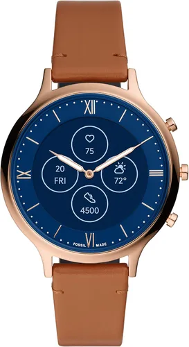 Fossil Charter - Reloj inteligente híbrido HR para mujer con pantalla de lectura siempre encendida frecuencia cardíaca seguimiento de actividad