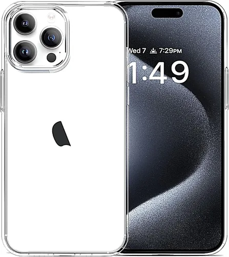 Miniatura 11 de JJGoo Funda transparente compatible con iPhone 15 Pro, funda de teléfono de TPU suave y transparente, a prueba de golpes, funda delgada para Negro
