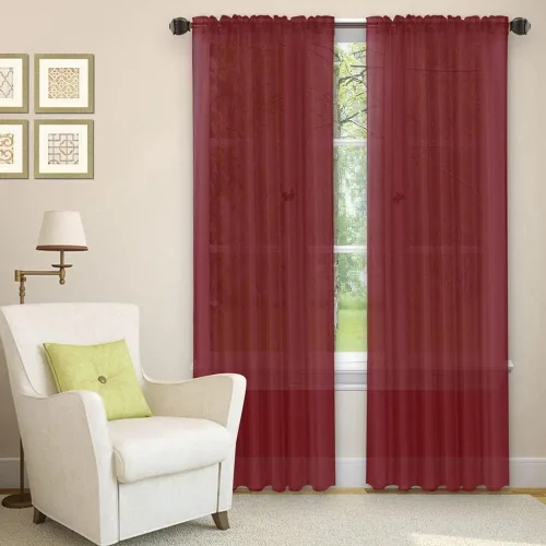 Miniatura 27 de Golden Linens LLC Juego de 2 paneles transparentes de color gris para ventana, bolsillo para barra, 54 pulgadas de ancho x 84 pulgadas de largo cada