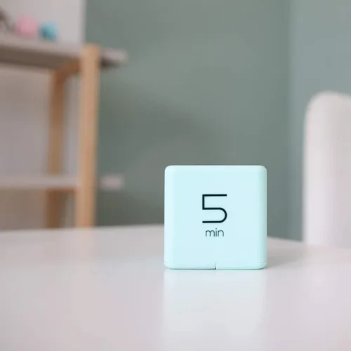 Miniatura 7 de mooas Temporizador de cubo menta (1,3,5 y 10 minutos) y blanco (5,15,30 y 60 minutos) y coral (10, 30, 50 y 60 minutos), temporizador para estudiar