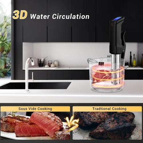Miniatura 5 de INKBIRD WIFI Sous Vide Cooker ISV-100W, Máquina Sous Vide de 1000 vatios, Circulador de Inmersión con 14 Recetas Preestablecidas en APP y Función