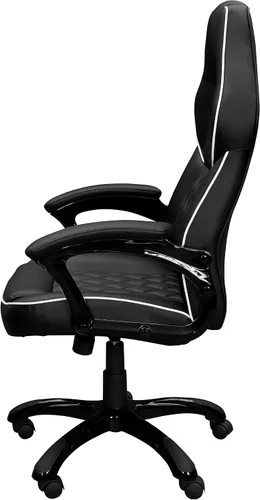 Miniatura 11 de Techni Mobili Silla ejecutiva de piel sintética con reposabrazos acolchados, silla de oficina de estilo de carreras ajustable en altura con control