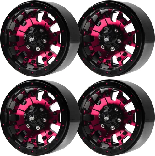 Miniatura 2 de ShareGoo - Llantas de metal Beadlock de 1.9 pulgadas, cubos hexagonales de 0.472 in, 10 radios compatibles con Traxxas TRX4 Axial SCX10 RC4WD D90