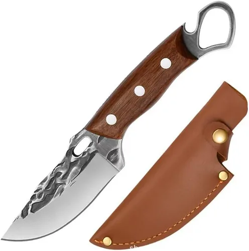 Cuchillos de hoja fija con funda, cuchillos de caza de 8.5 pulgadas, cuchillos de supervivencia de espiga completa, cuchillos de caza de hoja fija