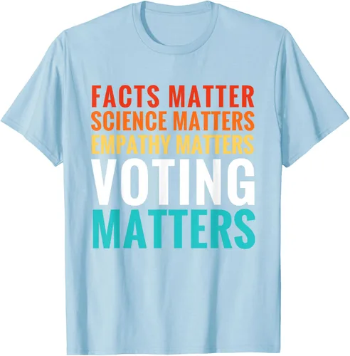 Miniatura 60 de Facts Matter Science Matters Voting Matters - Camiseta demócrata liberal, Negro, S