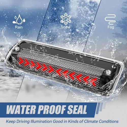 Miniatura 6 de Auto Dynasty Luz de freno secuencial con aspecto de fibra de carbono, 3ª tercera luz de freno compatible con Ford F-150 2007-2010 Explorer