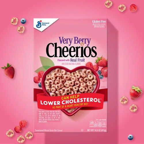 Miniatura 7 de Cereal de desayuno Very Berry Cheerios sin gluten, caja de 14.5 onzas (paquete de 2)