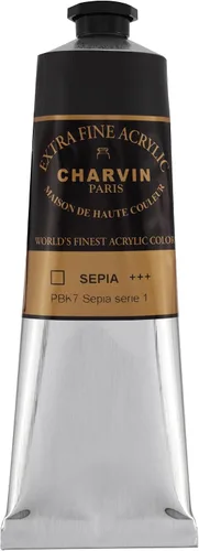 Miniatura 136 de Charvin Pintura acrílica profesional extrafina – verde absenta, tubo de 2.1 fl oz, pigmentos de triple fresado, resistente a la luz, pinturas