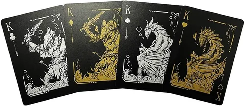 Miniatura 3 de ACELION Cartas de juego impermeables, cartas de plástico, baraja de cartas, tarjetas de póquer de regalo (negro)