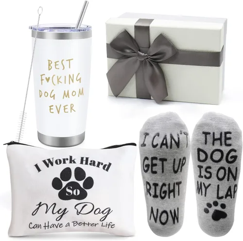Miniatura 9 de Regalos para el día de la madre, regalo para mamá, regalo para amantes de los perros para mujeres, regalo de Navidad para mamá perro con vaso