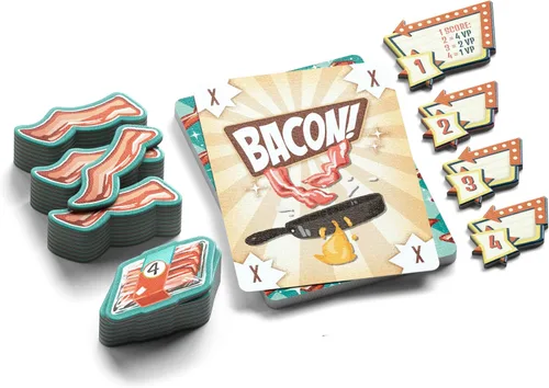 Miniatura 3 de Allplay Juego de mesa de tocino - Juego de cartas para tomar trucos - 3 a 6 jugadores - 40 minutos de tiempo de juego (bacon: juego base)