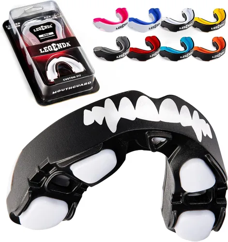 Miniatura 14 de Legenda Protector bucal deportivo con funda, protector bucal profesional para boxeo, fútbol, hockey, Jiu Jitsu, Muay Thai, MMA, lucha libre