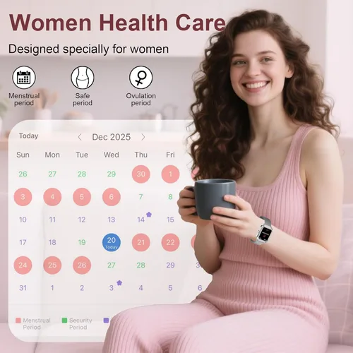 Miniatura 7 de Reloj inteligente, reloj inteligente HD de 1.59 pulgadas para mujer, contestar/hacer llamadas, reloj de seguimiento de actividad física para iPhone