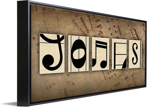 Miniatura 52 de Personal-Prints MUSIC - Decoración artística con nombre personalizado o regalo para el músico o profesor de música, piano personalizado o cualquier