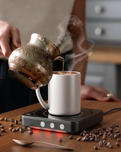 Miniatura 7 de Calentador de tazas – Calentador de taza de café de 36 W para escritorio con pantalla de temperatura, apagado automático de 2 a 12 horas, calentador