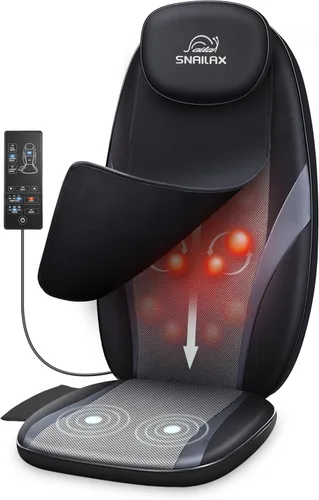 Miniatura 12 de Snailax - Masajeador de espalda con calor, regalos para hombres, mujeres, silla de masaje eléctrica de tejido profundo para todo el cuerpo