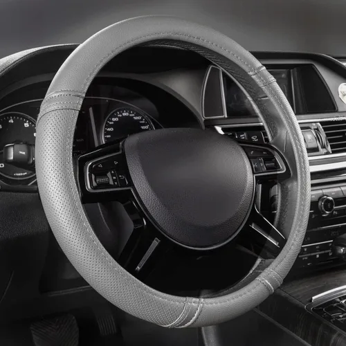 Miniatura 8 de Nuevo, cuero clásico automotriz volante universal cubiertas Car Pass, Beige
