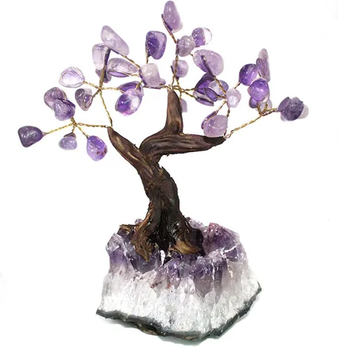 Miniatura 2 de YGLINE Bonsái de siete chakras, Feng Shui, árbol de dinero, equilibrio de chakras, reiki, sanación de cristal de aura, limpieza de cristal EMF