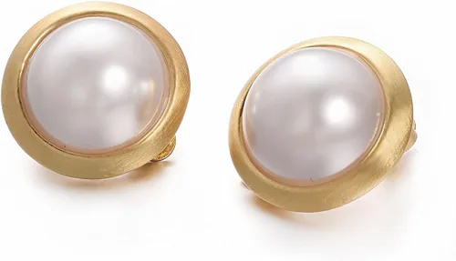 Miniatura 10 de Yoursfs Clip on Earrings for Women Round Faux Pearl Earrings Clipon 18K Gold Plated Non Pierced Earring Jewelry