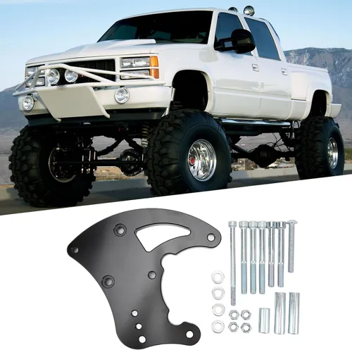 Miniatura 8 de LS R4 Kit de soporte de compresor de CA Soporte de aire acondicionado para automóvil Montaje de compresor de aire acondicionado Accesorios de Negro