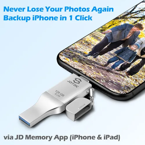 Miniatura 2 de Genuine 128GB Apple MFi Certified Photo Stick for iPhone 17/16/15/14-3 in 1 USB C Flash Drive & Memory Stick - High Speed External Storage for