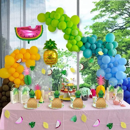 Miniatura 4 de Suponey Cajas grandes de regalo de piña, cajas de regalo de piña, caja de dulces 3D para decoración hawaiana y de fiesta de cumpleaños (20 unidades)