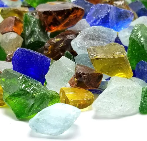 Miniatura 26 de (5 libras de mezcla de cobalto y azul de primera calidad, para interiores y exteriores, vidrio de fuego triturado para interiores y exteriores