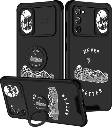 Miniatura 98 de Funda 2 en 1 para Samsung Galaxy Note 10 Plus con diseño de calavera para teléfono con diseño de esqueleto para yoga, fantasma, horror, con cubierta