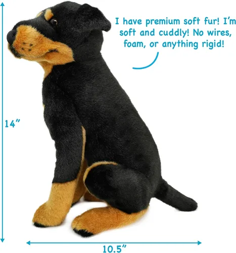 Miniatura 2 de TigerHart Ronin The Rottweiler - Peluche de 14 pulgadas