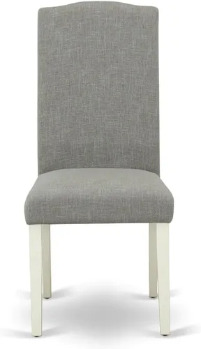 Miniatura 6 de East West Furniture DMEN3-LWH-06 - Juego de comedor de 3 piezas para espacios pequeños que contiene una mesa de comedor redonda con gotas y 2 sillas