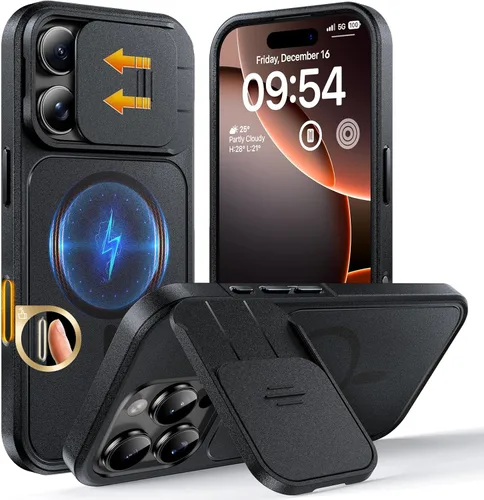 Miniatura 37 de TOCOL Funda para iPhone 11, compatible con Magsafe, protección completa de cámara, imanes integrados, protección contra caídas, funda translúcida