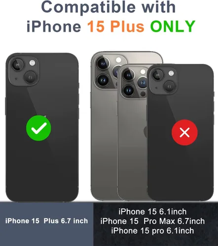 Miniatura 2 de Diseño para iPhone 15 Plus Funda impermeable de 6.7 pulgadas, cuerpo completo protector a prueba de golpes a prueba de polvo para iPhone 15 Plus