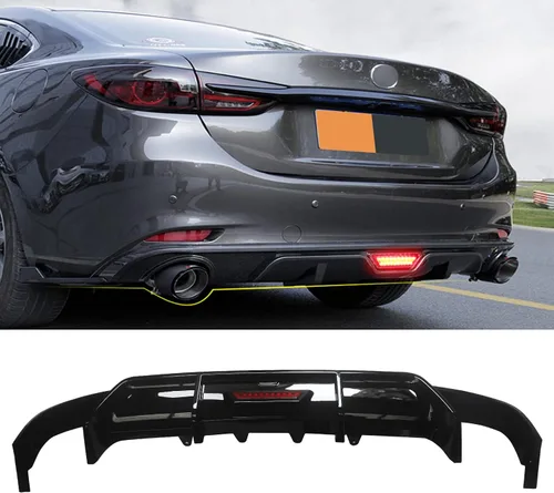 NINTE Difusor trasero con luz de freno LED para Toyota Camry SE XSE Sedan solo 2018-2024 ABS negro brillante parachoques trasero labio