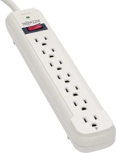 Miniatura 12 de Tripp Lite Regleta de protección contra sobretensiones de 7 tomas, cable extralargo de 12 pies, negro y seguro de 25,000 dólares (TLP712B)