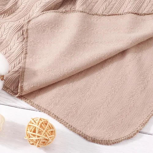 Miniatura 8 de DRESHOW BQUBO Mantas envolventes para bebés niñas, juego de 4 accesorios para recién nacidos con gorro a juego y cinta con moño con tarjeta de 1