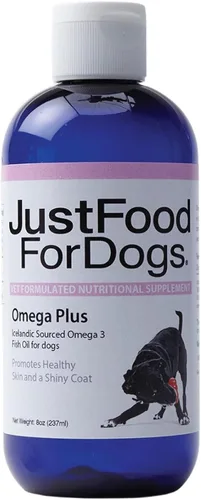 Miniatura 7 de JustFoodForDogs Omega 3 para perros, aceite omega para perros, suplemento para articulaciones de perro, suplemento para piel y pelaje, alternativa