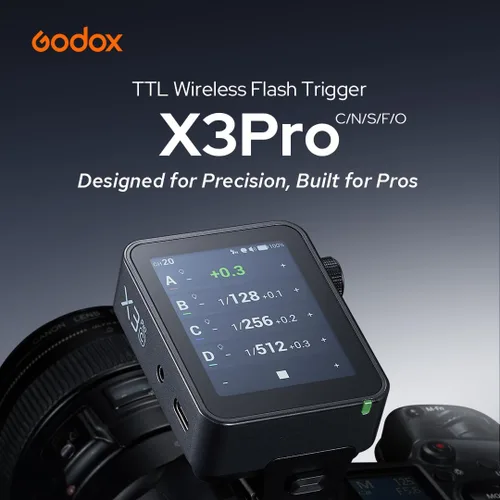 Miniatura 2 de Godox X3 Pro C X3 PRO-C TTL Disparador de flash inalámbrico para cámara Canon, transmisor de flash de pantalla táctil LCD de 2.4 GHz, batería