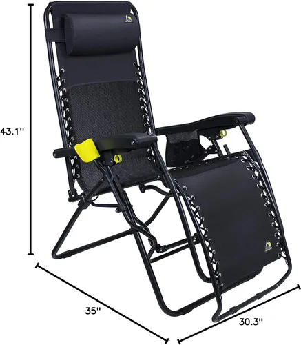 Miniatura 3 de GCI Outdoor Freeform Zero Gravity - Silla de campamento regular, color negro