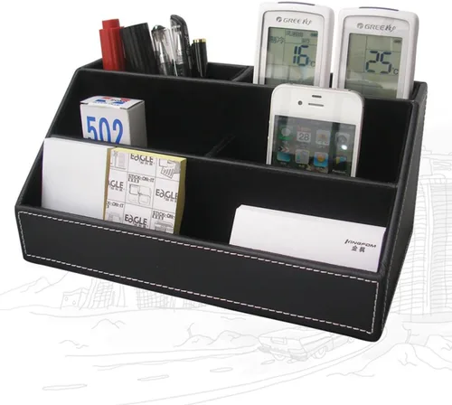 Miniatura 2 de KINGFOM Juego de 6 organizadores de escritorio de oficina, cajón organizador de escritorio, estante para archivos, caja organizadora multifunción