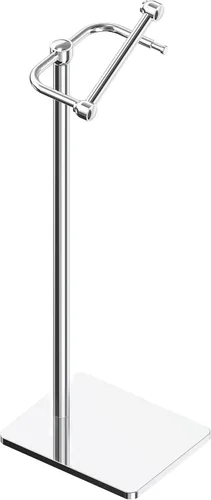 Miniatura 15 de Ruacq Soporte de papel higiénico dorado con doble poste pivotante cuadrado, soporte para rollo, soporte de papel higiénico dorado cepillado, acero