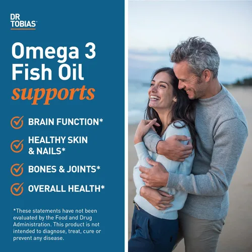 Miniatura 4 de Dr. Tobias Aceite de pescado Omega 3 y multivitamínico para adultos incluye probióticos y enzimas a base de plantas que promueven la salud general