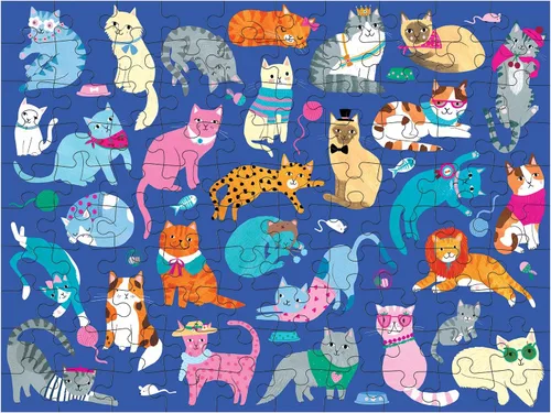 Miniatura 6 de Mudpuppy Rompecabezas de doble cara para gatos y perros, 100 piezas, 22 x 16.5 pulgadas, rompecabezas familiar perfecto para mayores de 6 años
