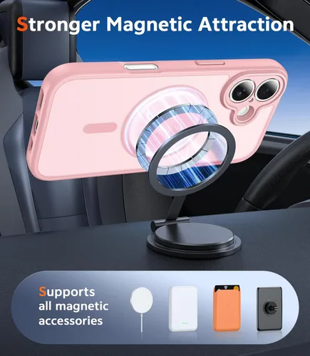 Miniatura 356 de FNTCASE Funda para iPhone 13 Pro-Max: Fundas magnéticas transparentes compatibles con Magsafe Slim anti amarillamiento protección contra caídas